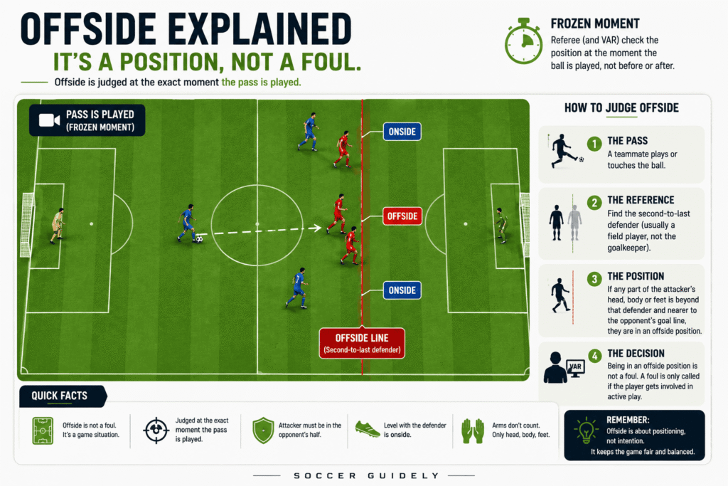Soccer offside rule statistics infographic VAR overturn rates
SAOT technology and 2026 World Cup facts