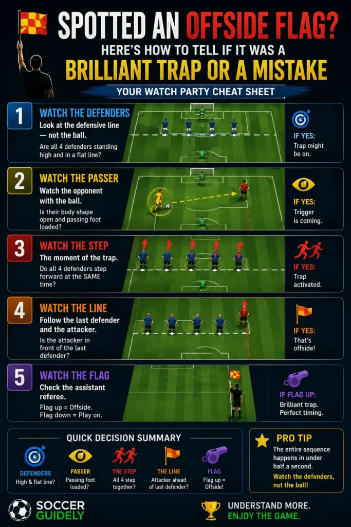 Comparison chart of the offside trap versus standard deep defending in soccer