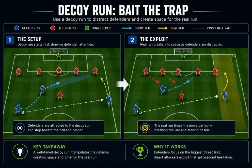Comparison diagram of offside tactics across different soccer formations and defensive line spacing